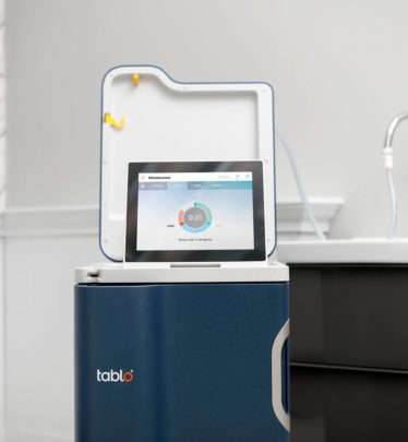 KM10421 Tablo dialysis machine undergoing a deep clean