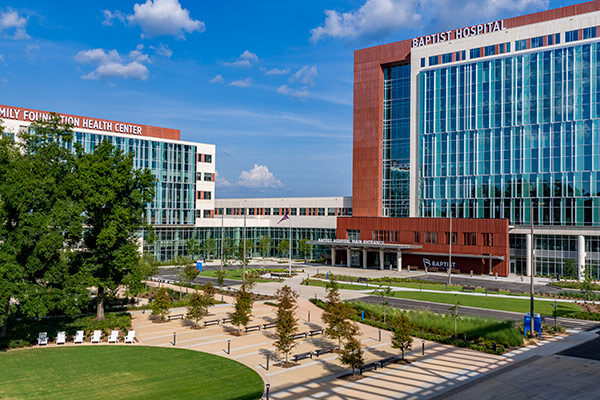 An exterior photo of Baptist Health Care’s new state-of-the-art facility