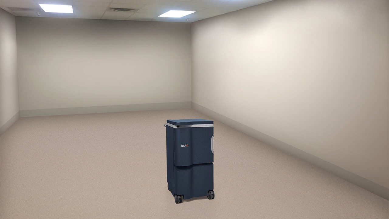 Emptier water treatment room after