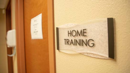 home training sign